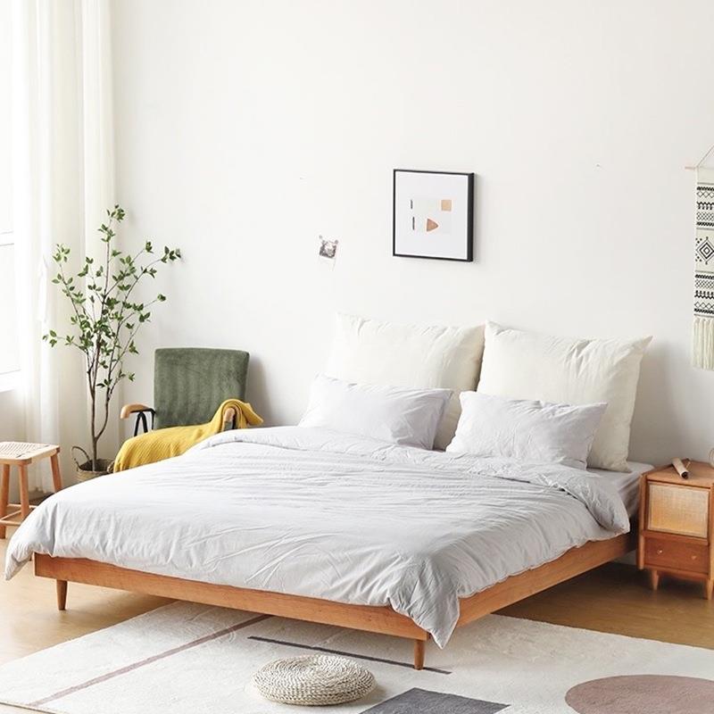 小岛实木床现代简约主卧日式床樱桃木榻榻米1.8米北欧双人床