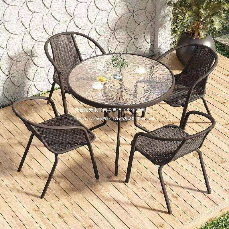 户外桌椅带伞组合庭院露天花园桌椅三件套家用室外休闲阳台折叠桌,3C数码配件,USB灯,淘宝优惠券,粉丝福利购,淘宝优惠卷