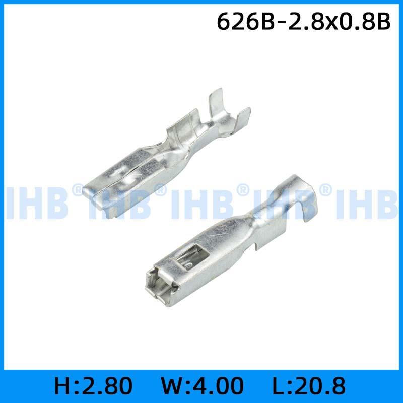 626B-2.8x0.8B连接器插簧插片镀锡对插公母连绕端子接线端