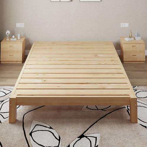 实木榻榻米床架子无床头出租房民宿双人落地矮床1.25米单人床