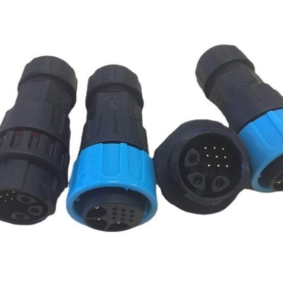 源头厂家供应M25-3P+9P防水航空连接器快速插拔自锁IP68防水接头