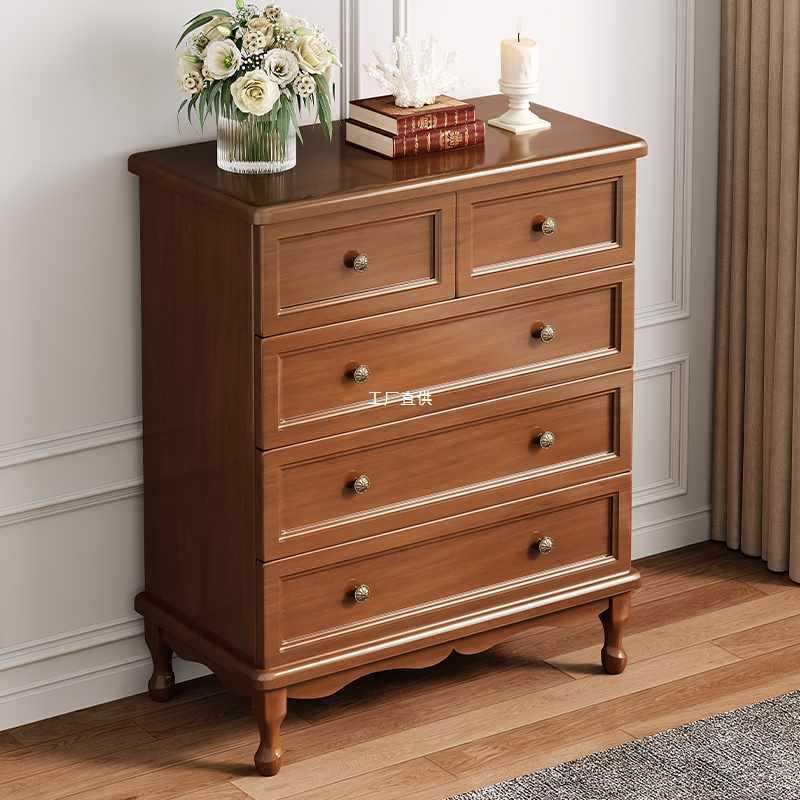 轻奢实木简约现代客厅柜子储物柜卧室小户型收纳五斗柜美式五斗橱