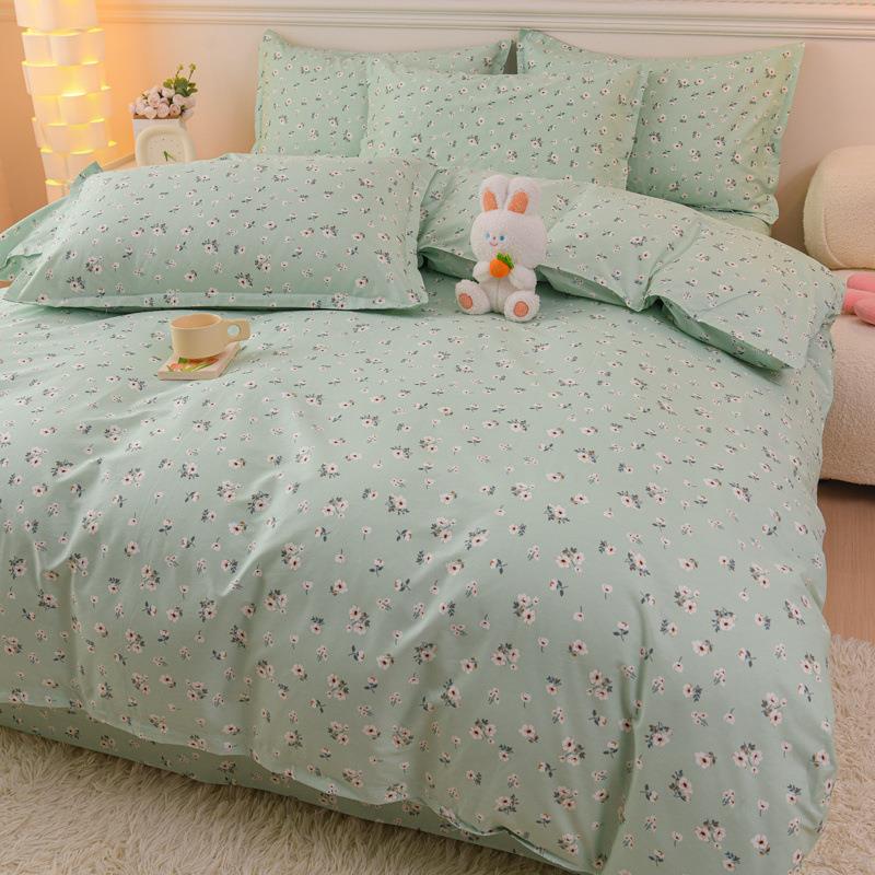 a类母婴级全棉四件套纯棉床单被罩加厚被套三件套床上用品亚马逊