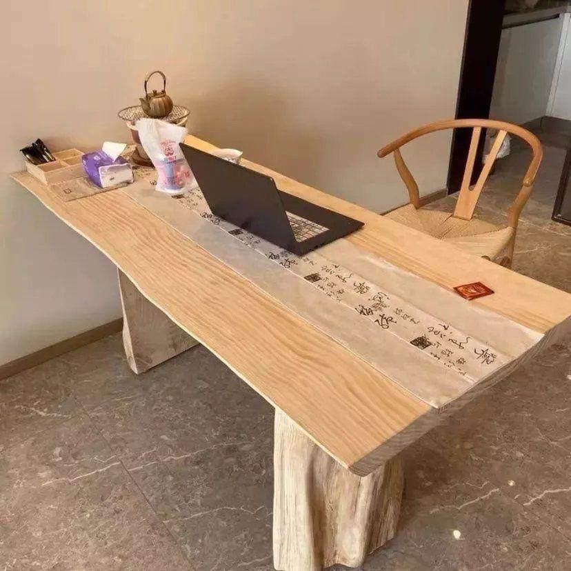 简约实木大板桌服装店中岛流水台民宿原木长条桌茶桌会议桌自然边,3C数码配件,USB灯,淘宝优惠券,粉丝福利购,淘宝优惠卷