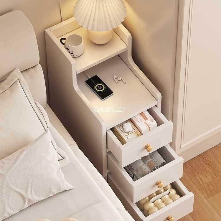 床头柜小型简约现代收纳柜卧室床边极窄夹缝小柜子简易迷你置物架
