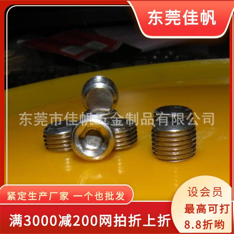 紧定螺丝304不锈钢平端细牙GB77螺钉M10-1.0*6细牙无头内六角