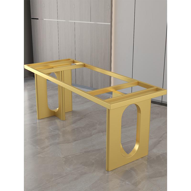 轻奢大理石底座金属支架桌腿餐桌桌腿桌脚支撑架桌架欧式桌脚