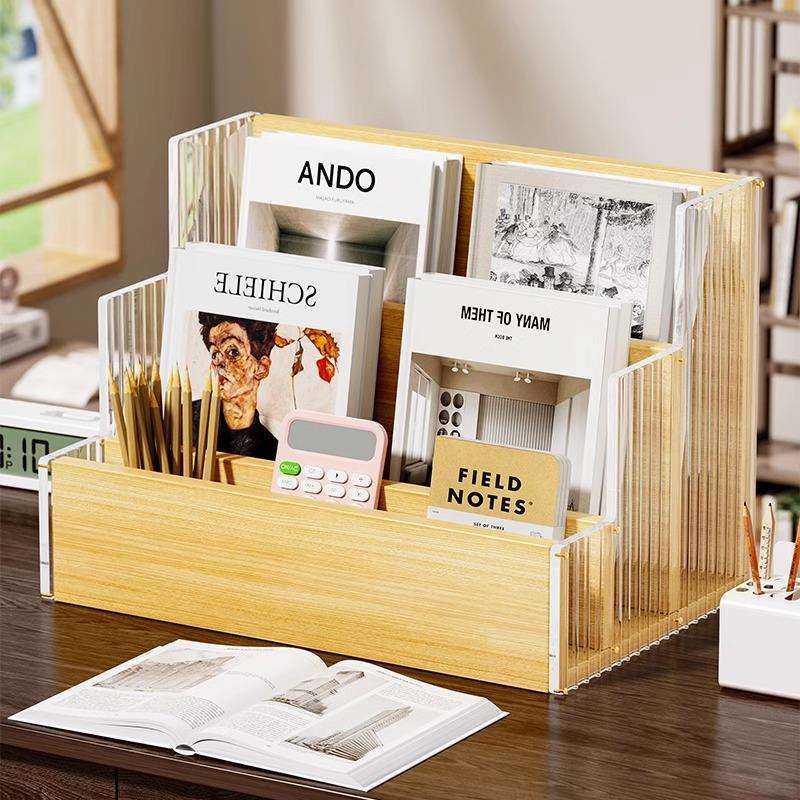 桌面书架书房办公室桌上收纳架家用学生宿舍收纳神器多功能储物柜