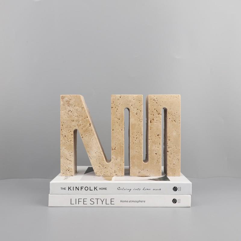 欧式轻奢树脂几何艺术摆件客厅玄关书房电视柜样板间家居软装