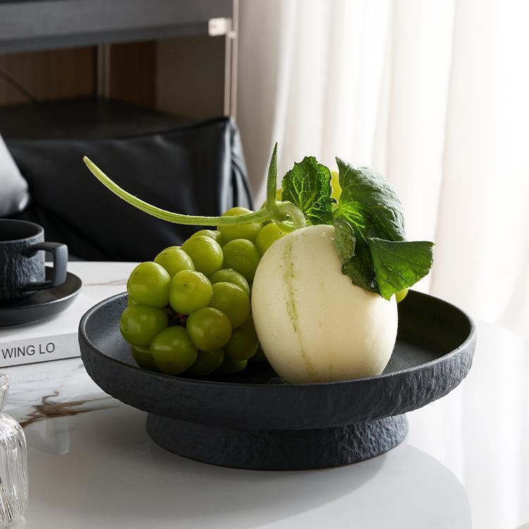 新款果盘创意个性客厅茶几家用简约水果盘轻奢高脚盘茶点盘水果盆