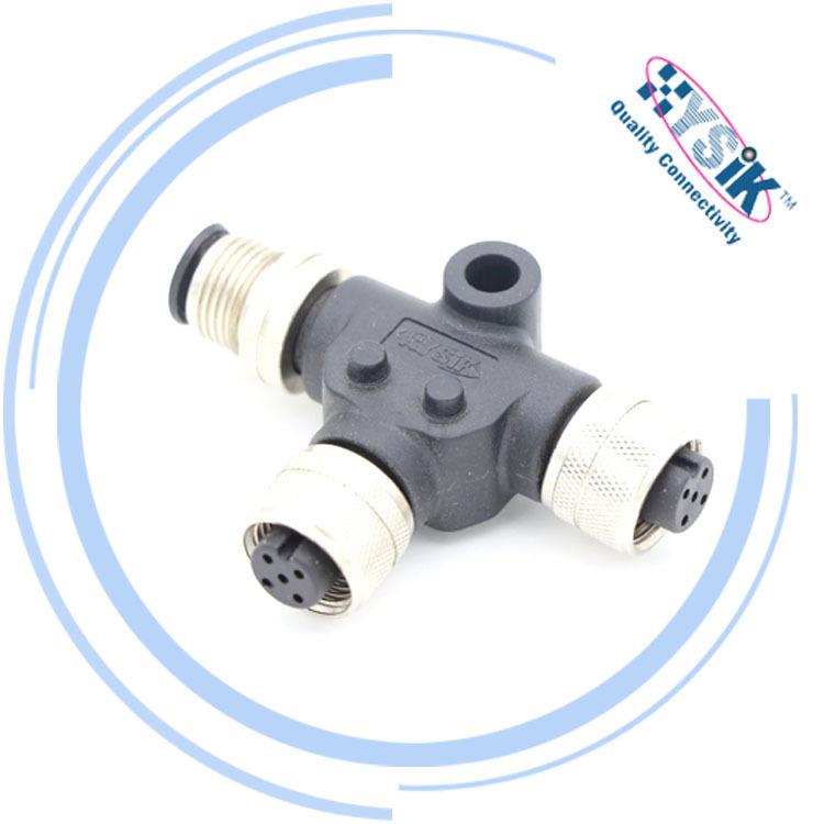 NMEA2000船用防水连接器M125芯T型连接器三通航空插头