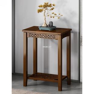 意境实木花架置物架花盆架室内多层落地式绿萝花台客厅多肉现货批