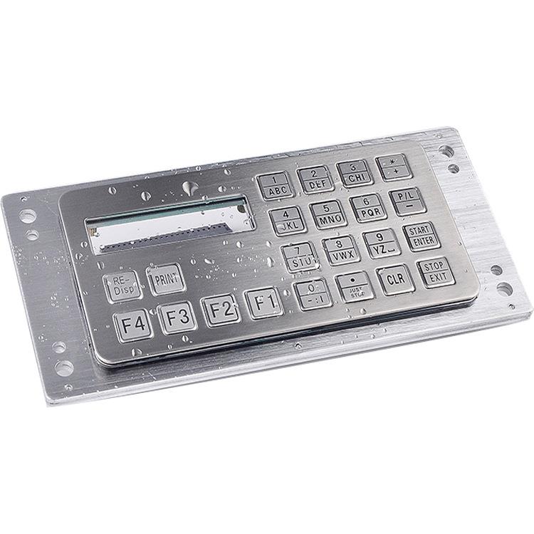 不锈钢金属键盘防水防爆工业数字金属键盘自助设备键盘