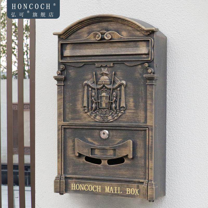 欧式别墅信报箱带锁信箱室外防水挂墙邮筒意见箱创意复古邮箱,玩具/童车/益智/积木/模型,其它,淘宝优惠券,粉丝福利购,淘宝优惠卷