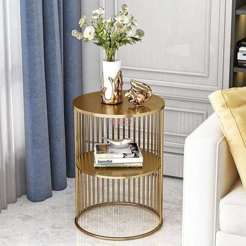 北欧沙发大理石创意床头柜小边客厅简约家用轻奢现代圆形卧室茶几