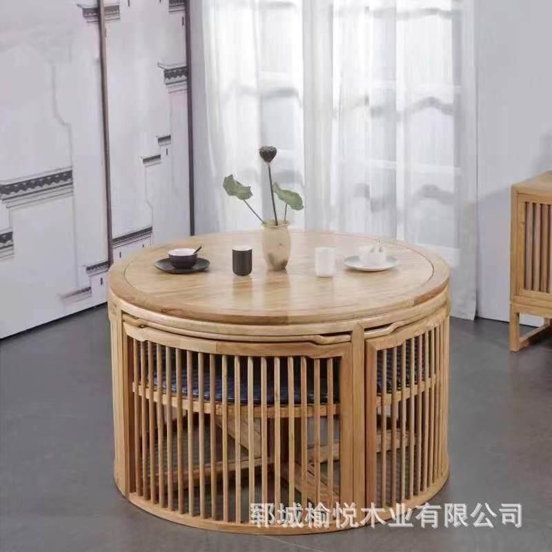 新中式老榆木实木餐桌椅组合小户型圆桌家用饭桌家具实木洽谈桌,玩具/童车/益智/积木/模型,其它,淘宝优惠券,粉丝福利购,淘宝优惠卷