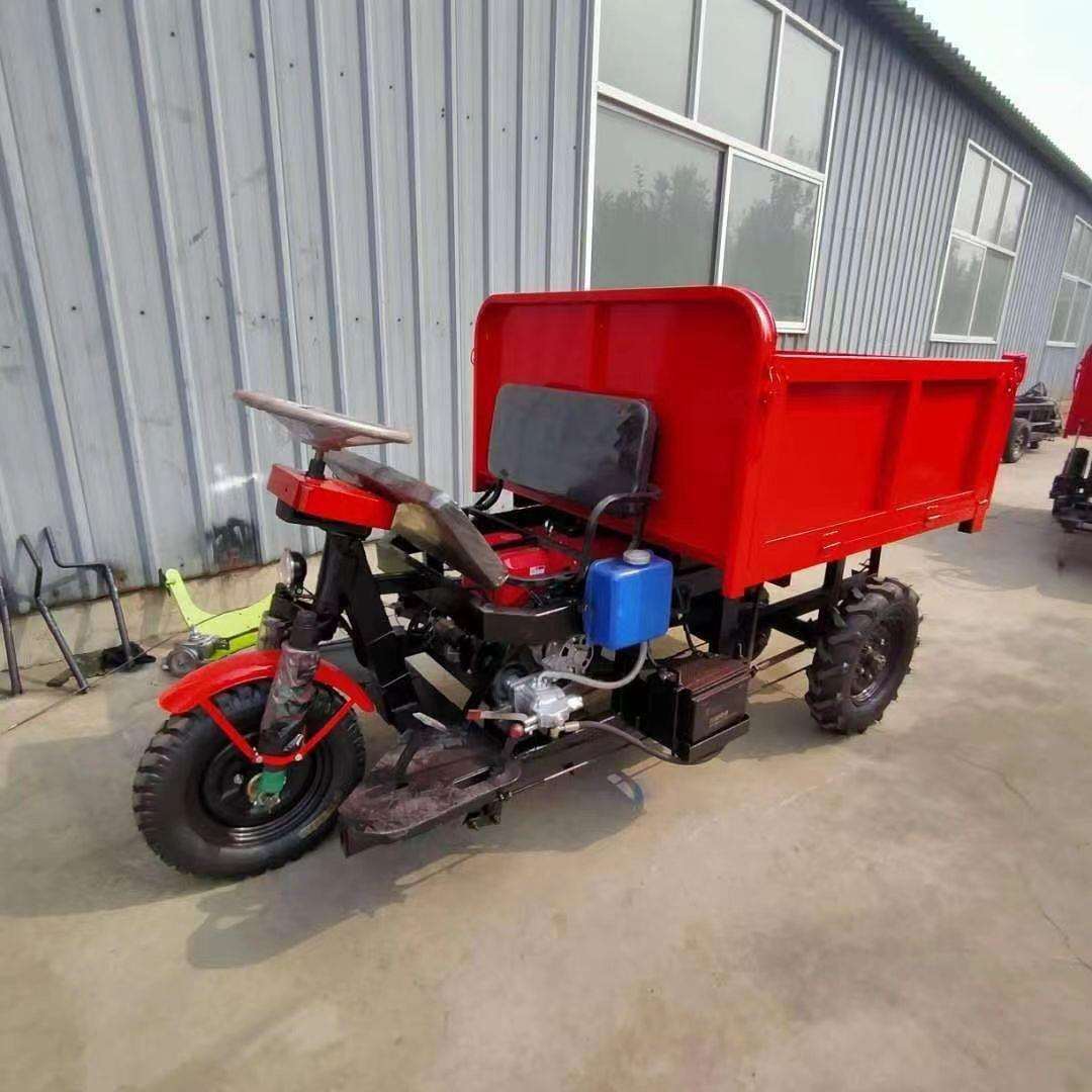 柴油三轮车农用自卸建筑工地工程翻斗车载重运输设备柴油拉货车