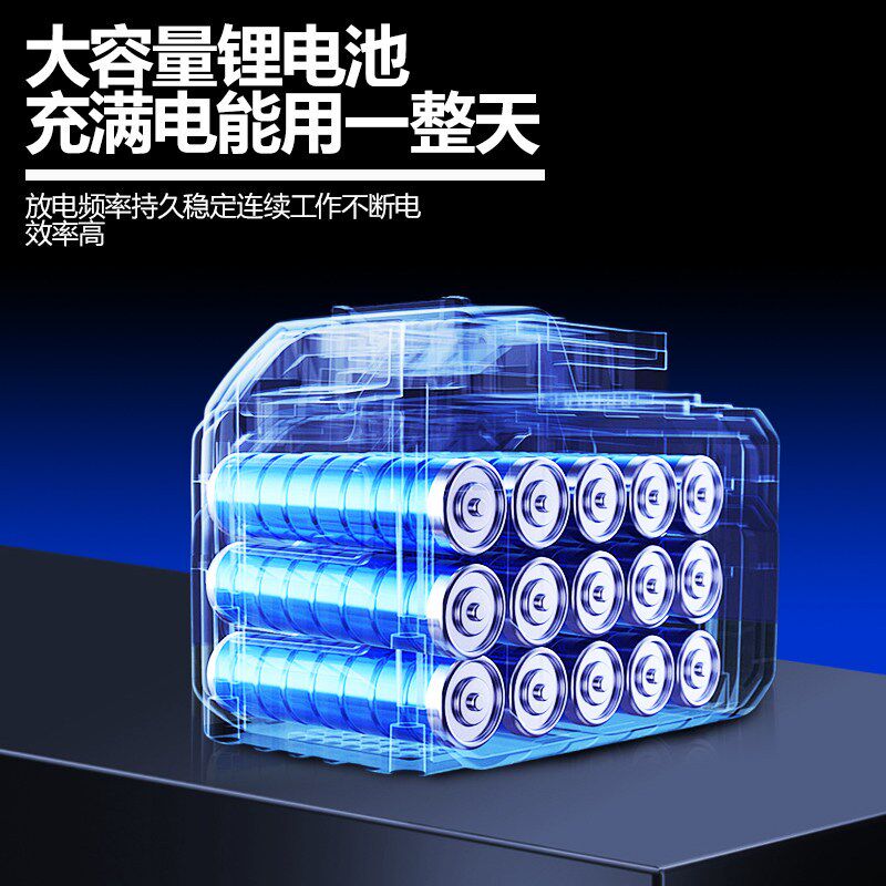 全铝机身可敲击工业大功率双速锂电钻家用冲击钻充电式电动螺丝刀