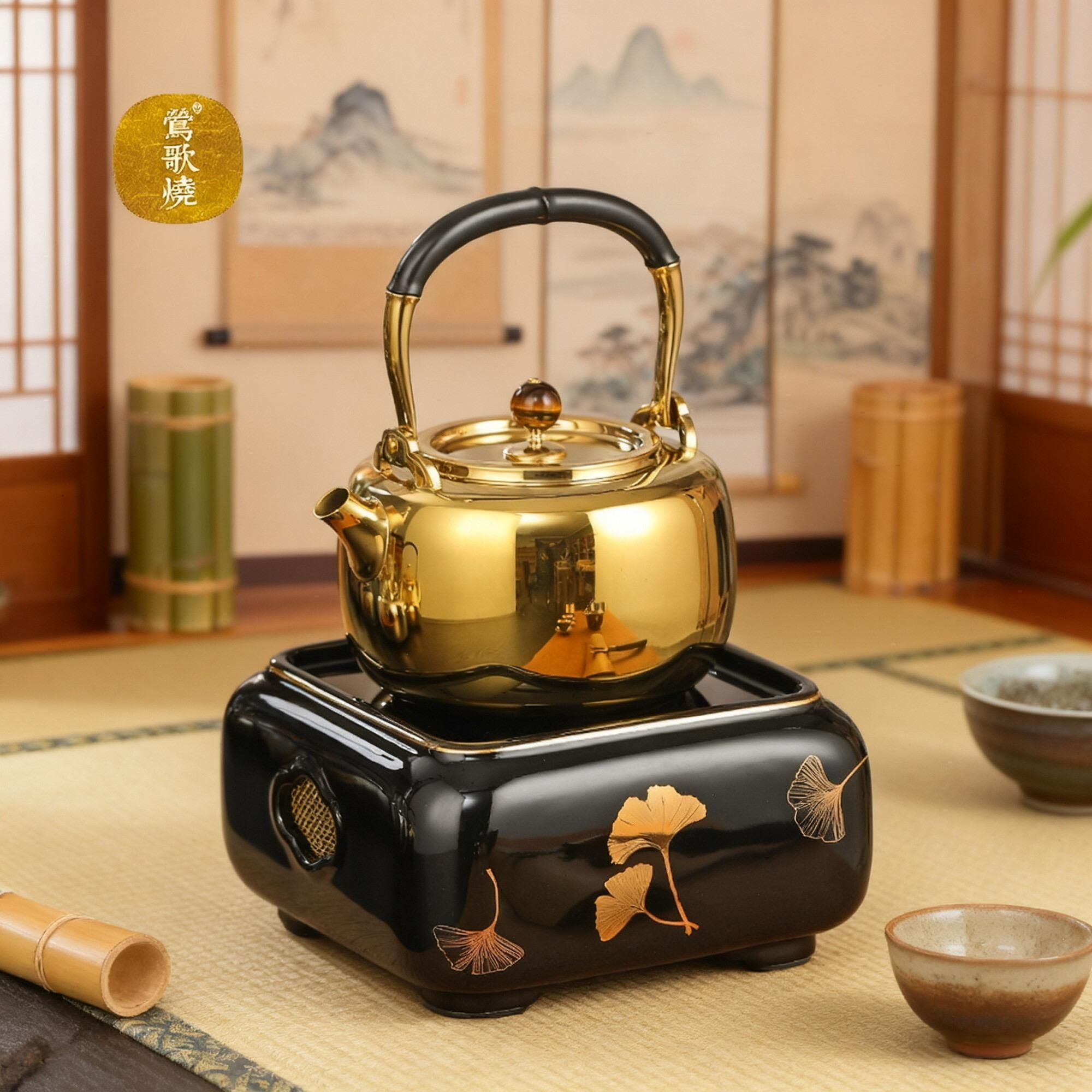 莺歌烧银杏正品电陶炉家用煮茶电茶炉红外线泡茶煮茶器