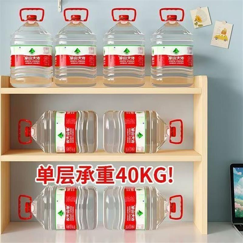 简易实木桌上小书架学生儿童收纳架松木多层飘窗储物柜桌面置物架