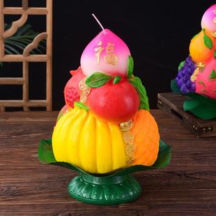 水果造型蜡烛灯水果塔灯水果石蜡莲花灯供佛供灯莲花灯家用厂家
