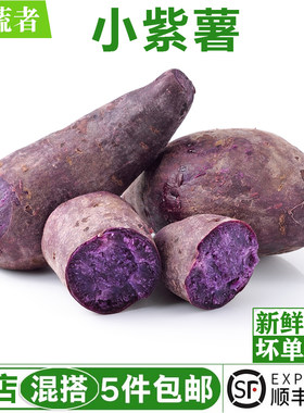 小紫薯500g 新鲜农家蔬菜红薯紫薯地瓜番薯紫罗兰蜜薯糖心甜山芋