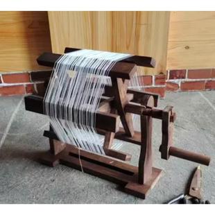 老式纺线车民俗怀旧收藏老物件摆件农村农具织布机道具手摇纺棉车