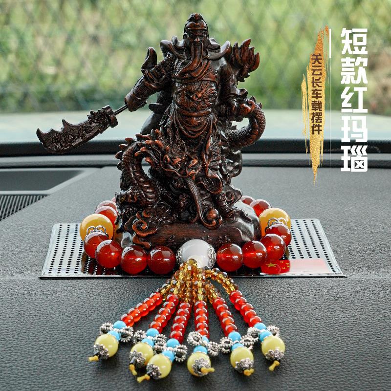 汽车内饰摆件2025新款招财关公神像高档车载雕像中控台车上装饰品