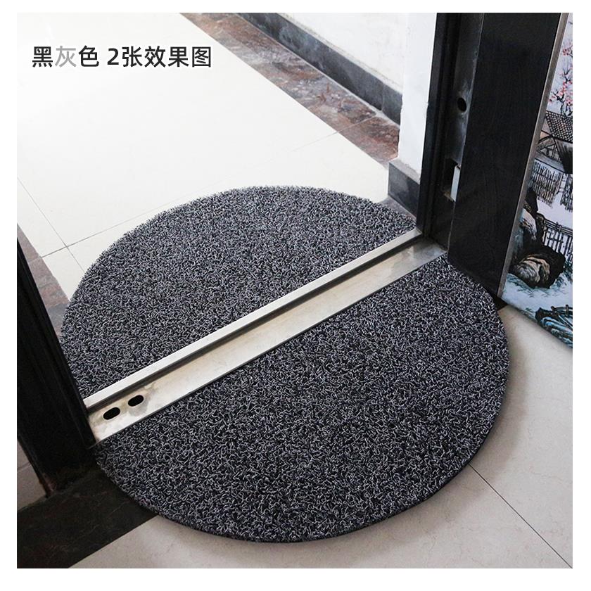 进门半圆入户门地垫加厚垫子玄关地毯家用门口丝圈门垫室外防滑垫