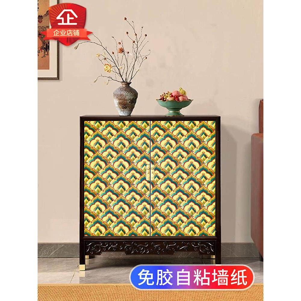 中式自粘翻新贴纸厨房改造改色鞋柜子美化橱柜门遮丑旧家具高级感,家居饰品,软装墙贴,淘宝优惠券,粉丝福利购,淘宝优惠卷