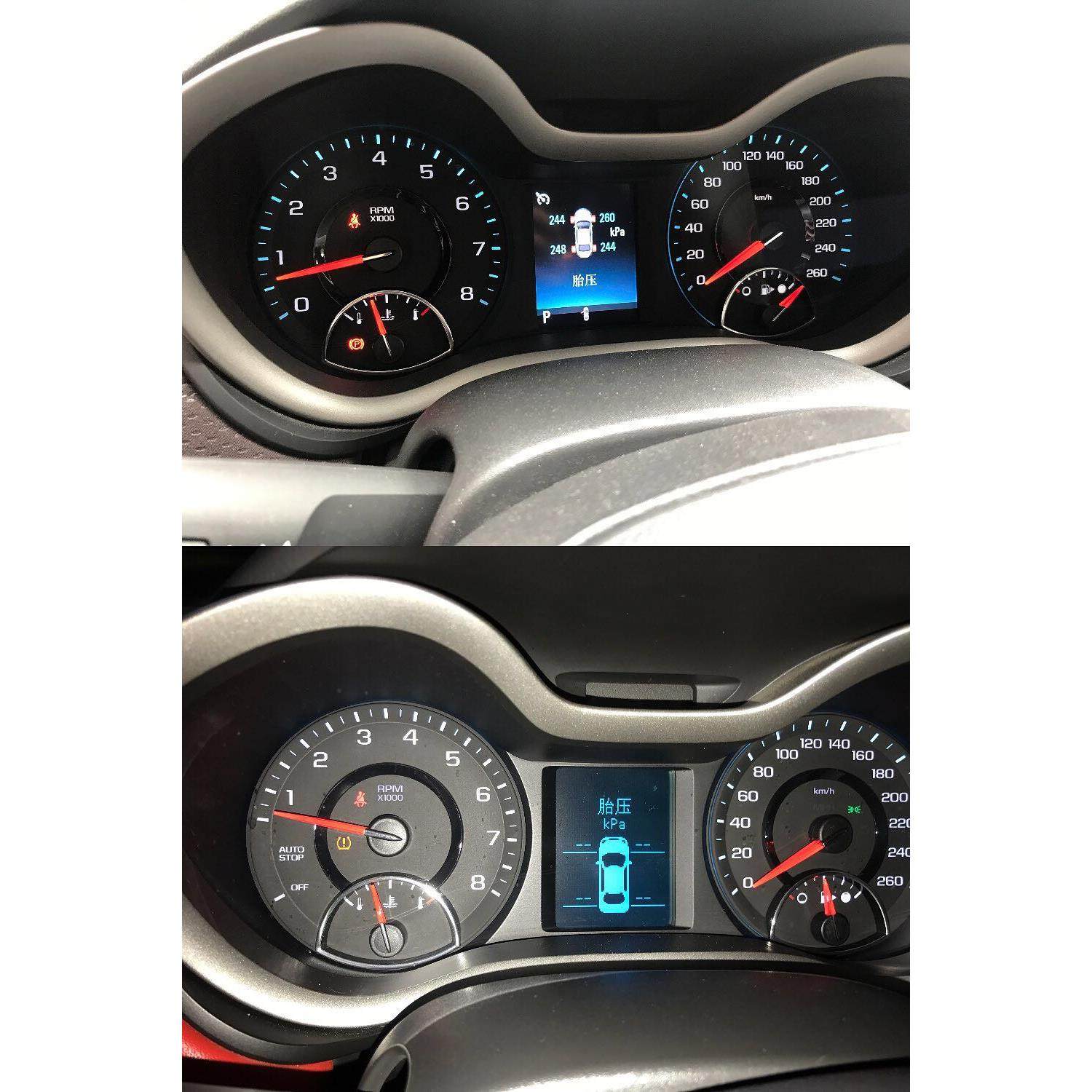 雪佛兰迈锐宝全系列车型升级原装内置胎压监测仪表显示数字和报警