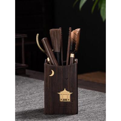 蒙汉乌木茶道六君子套饮茶用品茶管纯铜泡茶工具功夫茶具配件