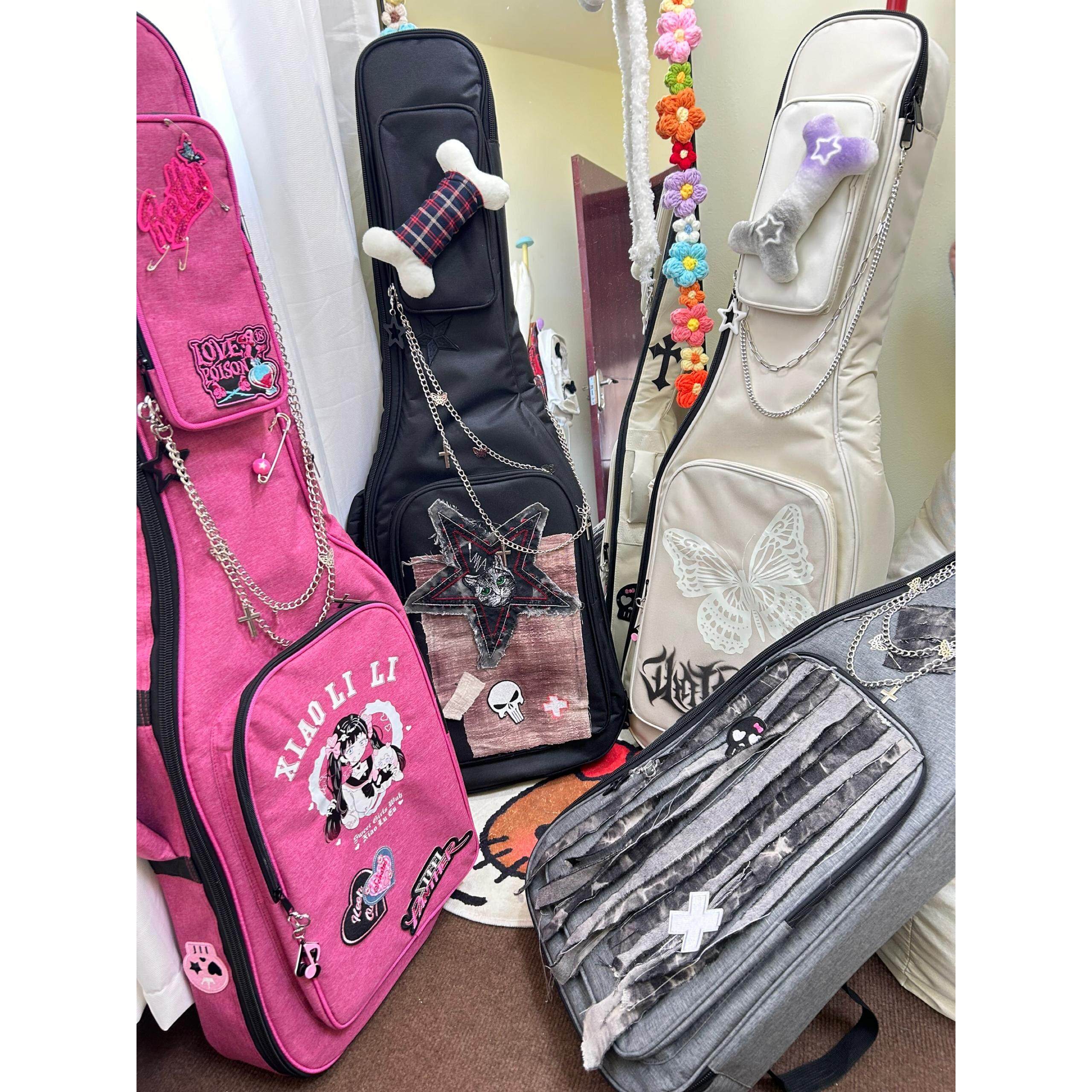 辣味少女原创自制亚文化电吉包手作电吉他包朋克摇滚贝斯包