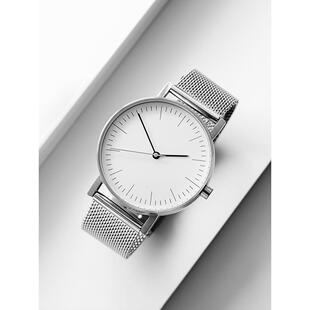 设计感腕表BIJOUONE彼树湾B001潮流简约设计静音男女防水精钢手表