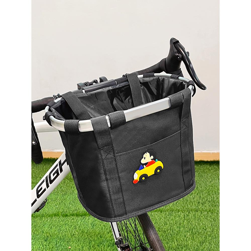 自行车篮子可爱的卡通蜡笔小新电动车前篮防水大容量储物篮方便的