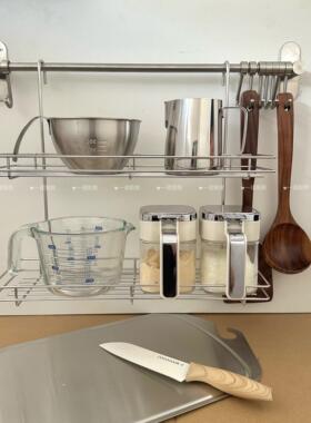 一诺厨房置物沥水架壁挂调料品挂架墙上收纳层架筷子桶抹布架厨具