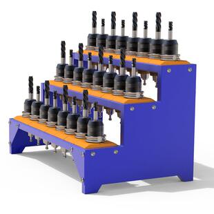 cnc数控加工中心刀柄多层收纳架BT40刀具摆放架HSK刀头整理收纳架