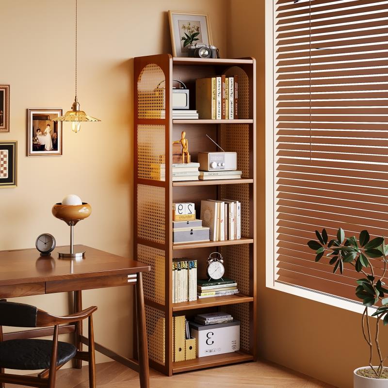 书架置物架落地简易家用多层客厅柜子收纳柜窄缝小书柜靠墙边收纳