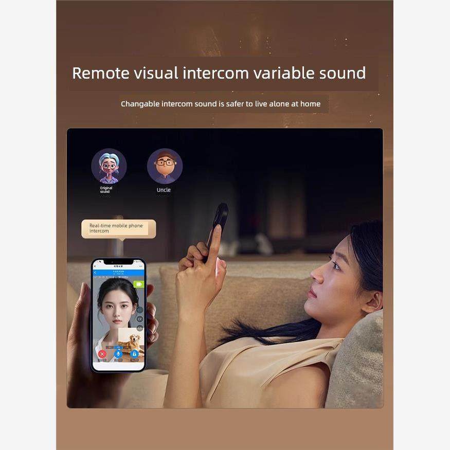 德国品质入户门智能锁3D人脸识别刷脸秒开180天续航手机远程控制