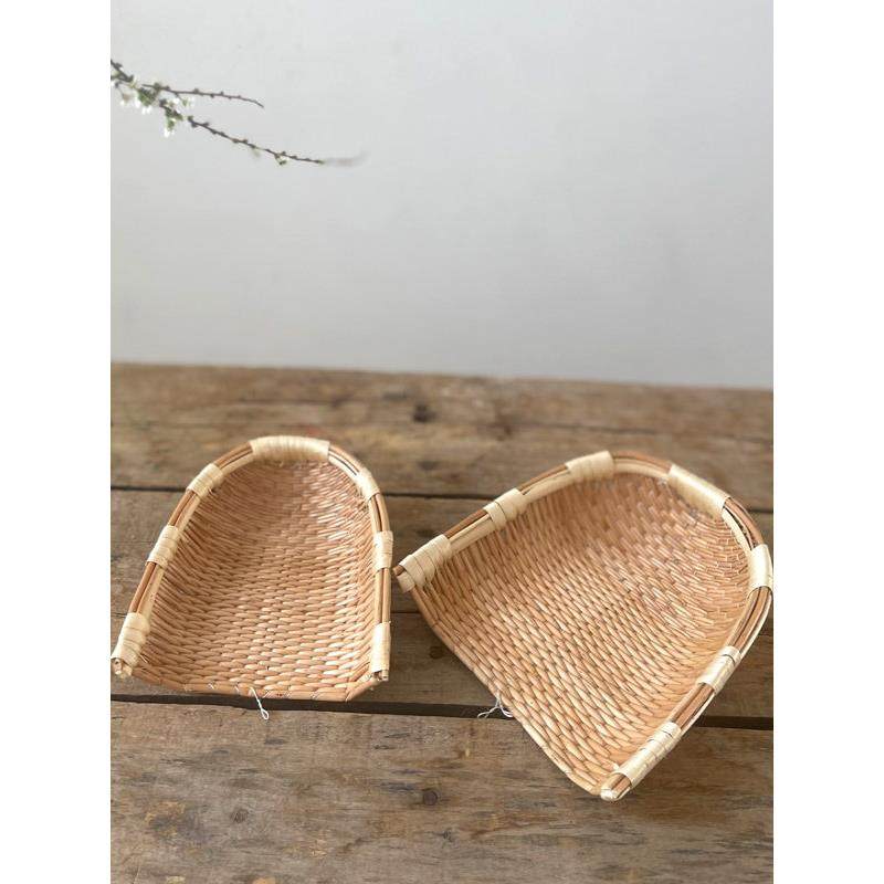 农家藤编竹编柳编迷你小簸箕无孔小吃点心菜盘收纳筐民间手工摆拍,收纳整理,其他收纳篮,淘宝优惠券,粉丝福利购,淘宝优惠卷