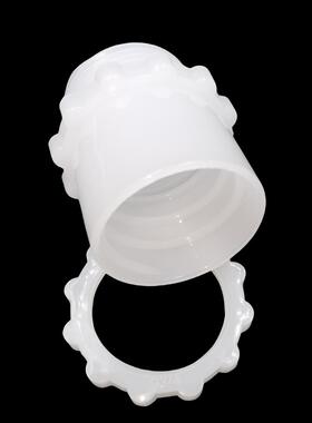 包塑金属软管白色锁母蛇皮管塑料接头穿线管外螺纹直通锁头4分6分