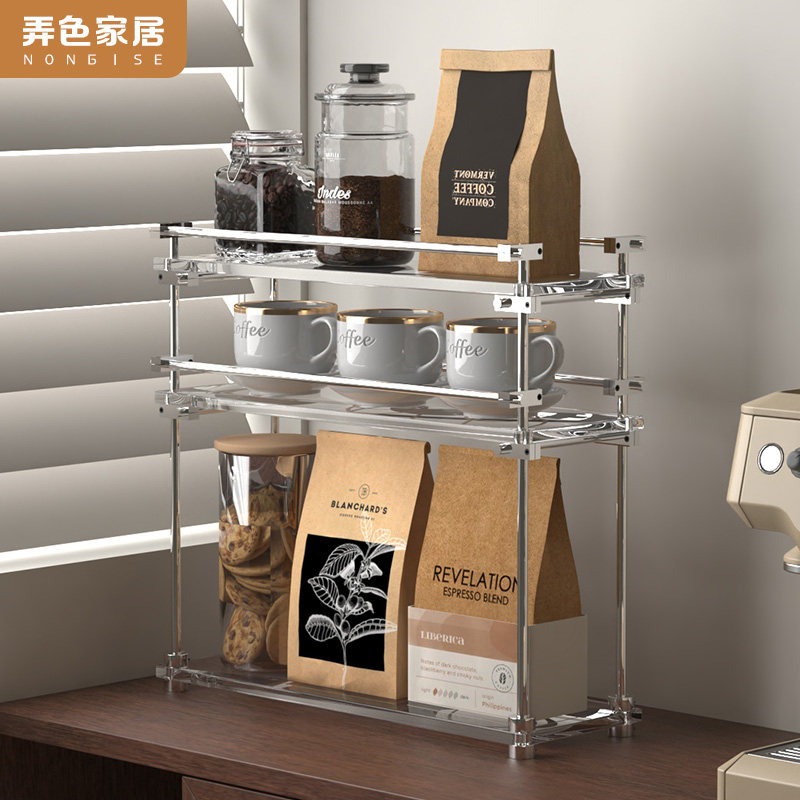 DIY亚克力极简咖啡角杯架收纳图片
