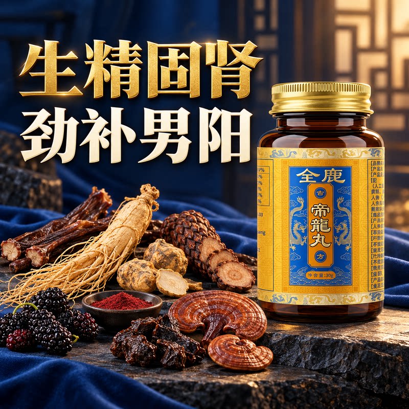 【香港品牌】帝龙丸补鹿鞭强人参肾血牡蛎黄精促睾正品官方旗舰店