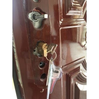 家用门锁防盗门拉手套装全铜锁心锁体加厚把手通用型大门入户门锁