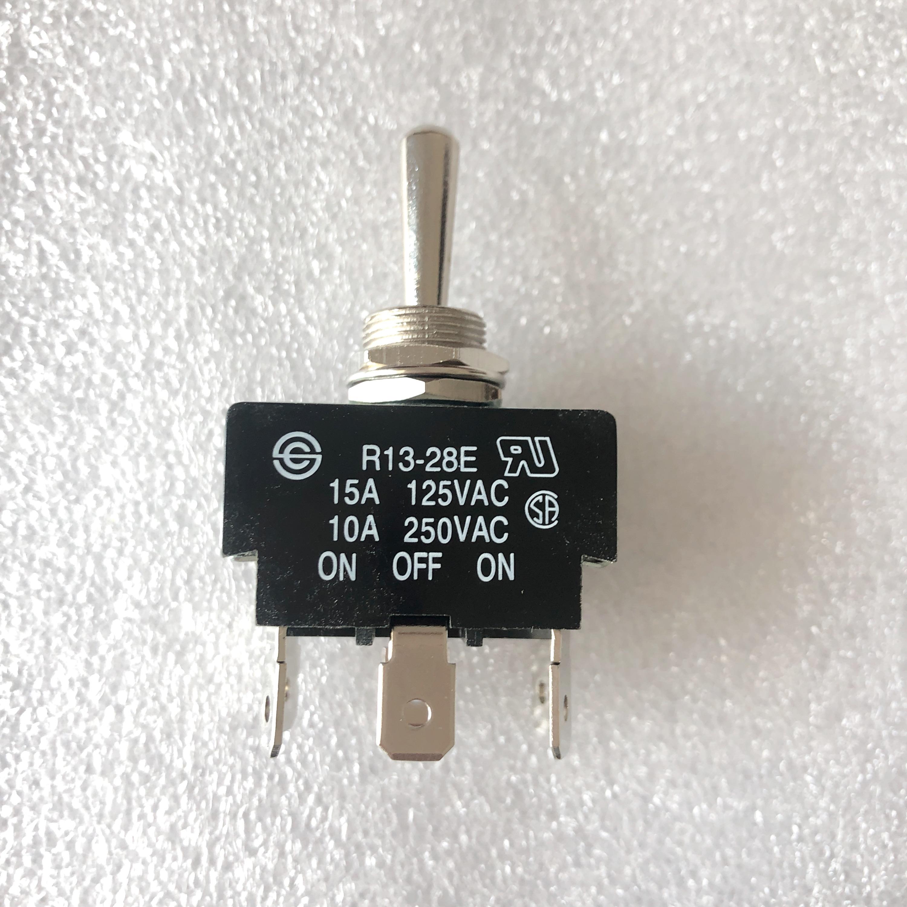 进口台湾新进SCI R13-28E钮子开关6脚3档摇头拨动电源开关10A250V