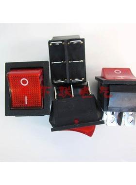 新品船型开关六脚两档 KCD4-202 绿红色 16A 250V 电源开关