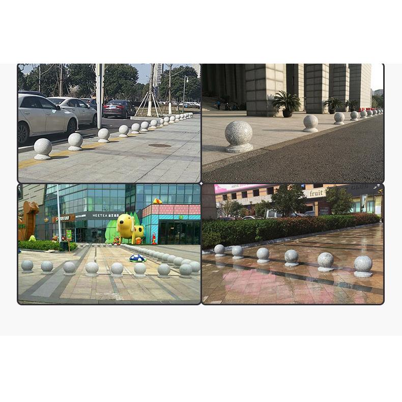 湖北圆石球路障挡车石圆球大理石广场石墩子阻车花岗岩石头球