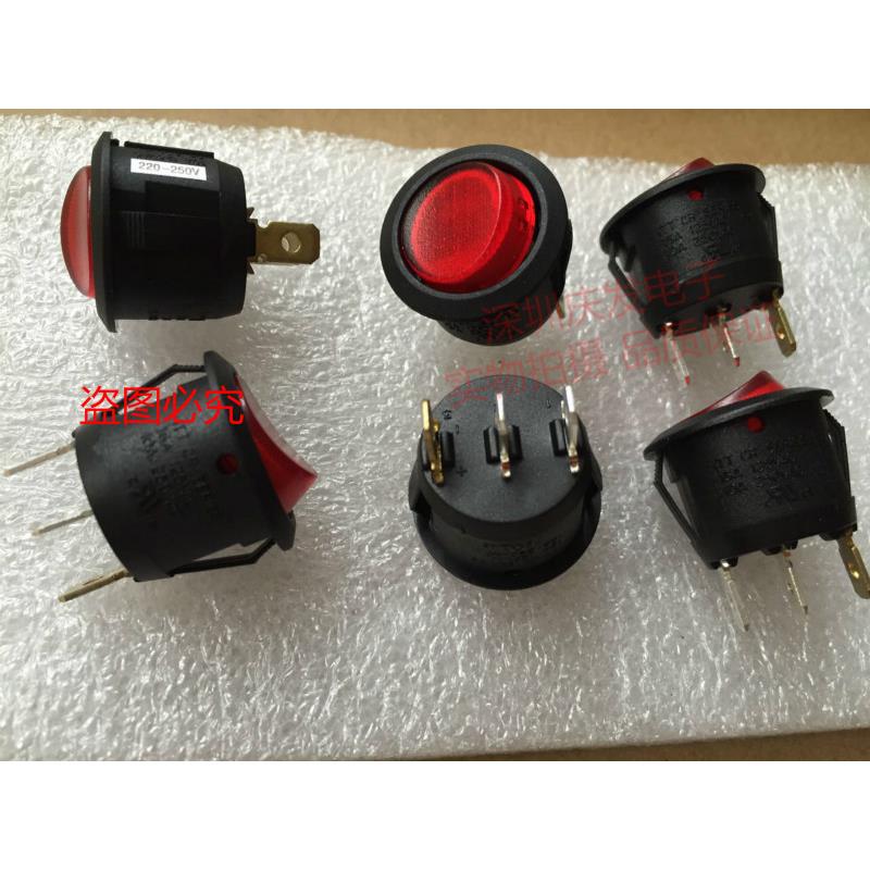 CR102J3AS215QF8原装美国C&K船型开关3脚2档圆型带灯开关开孔20mm