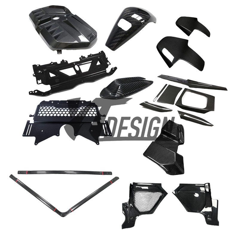 适用于宝马M2G87碳纤维改装件发动机罩座椅头贴水箱盖板油冷护板