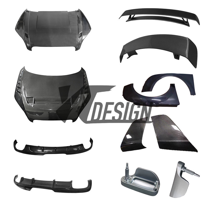 适用于08-14奥迪TT碳纤维改装件前期MK2机盖后唇尾翼叶子板后门板